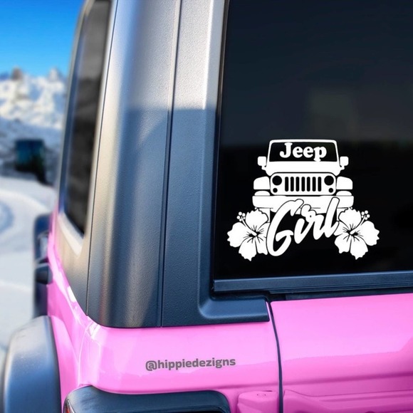 Tie Dye Jeep Girl Vinyl Decal | Jeep Decal For Women - Picture 4 of 10